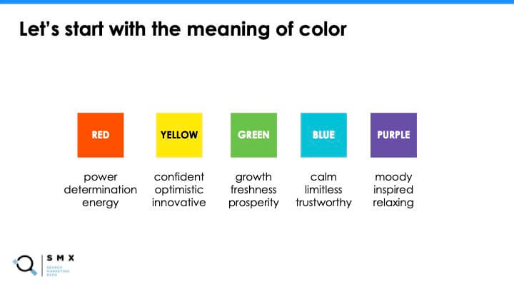 The psychology associated with various colors.
